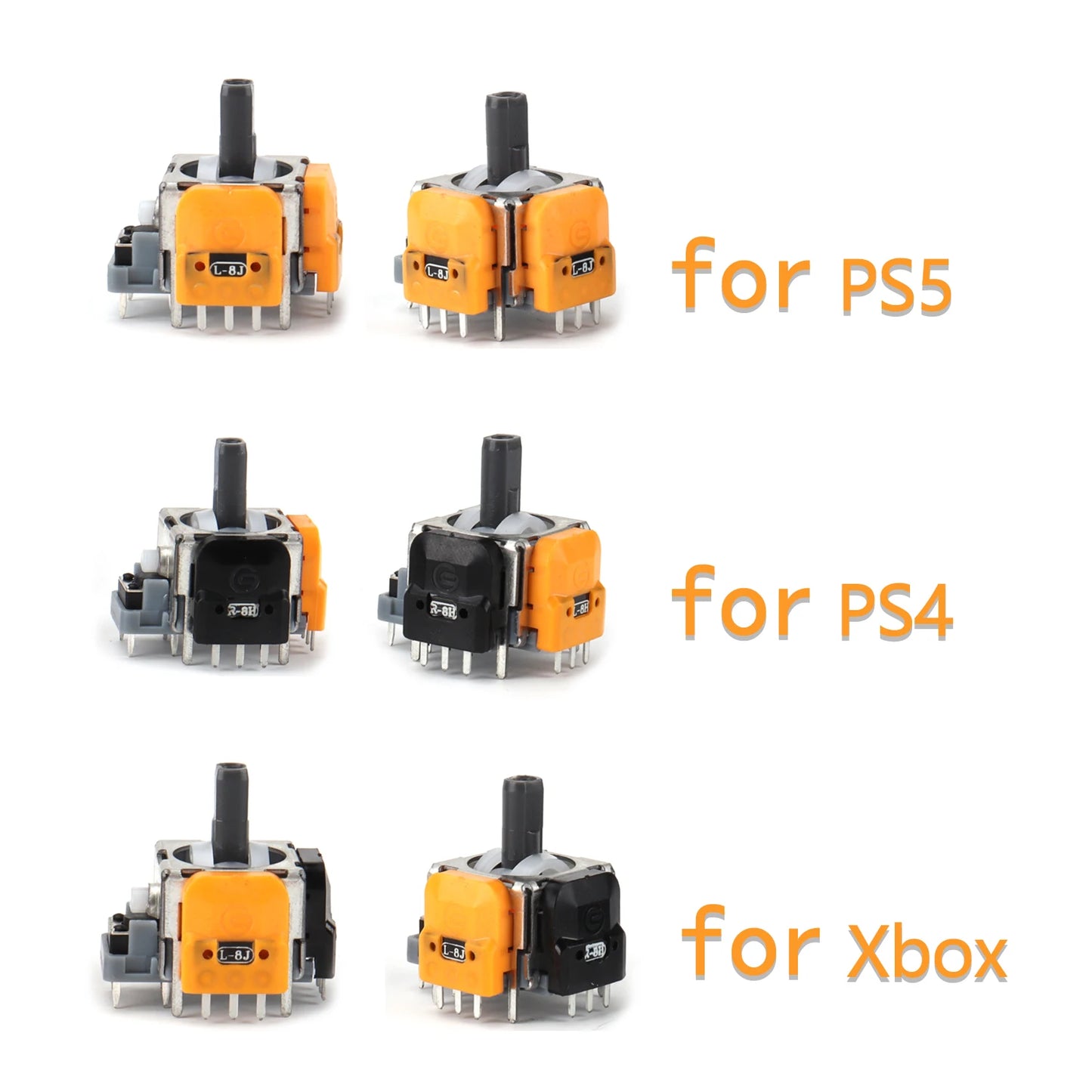 1 Pair Replacement Hall Effect Joystick 3D Analog Joystick for PS5 PS4 Xbox One SX Controller ThumbStick Repair Parts Accessory