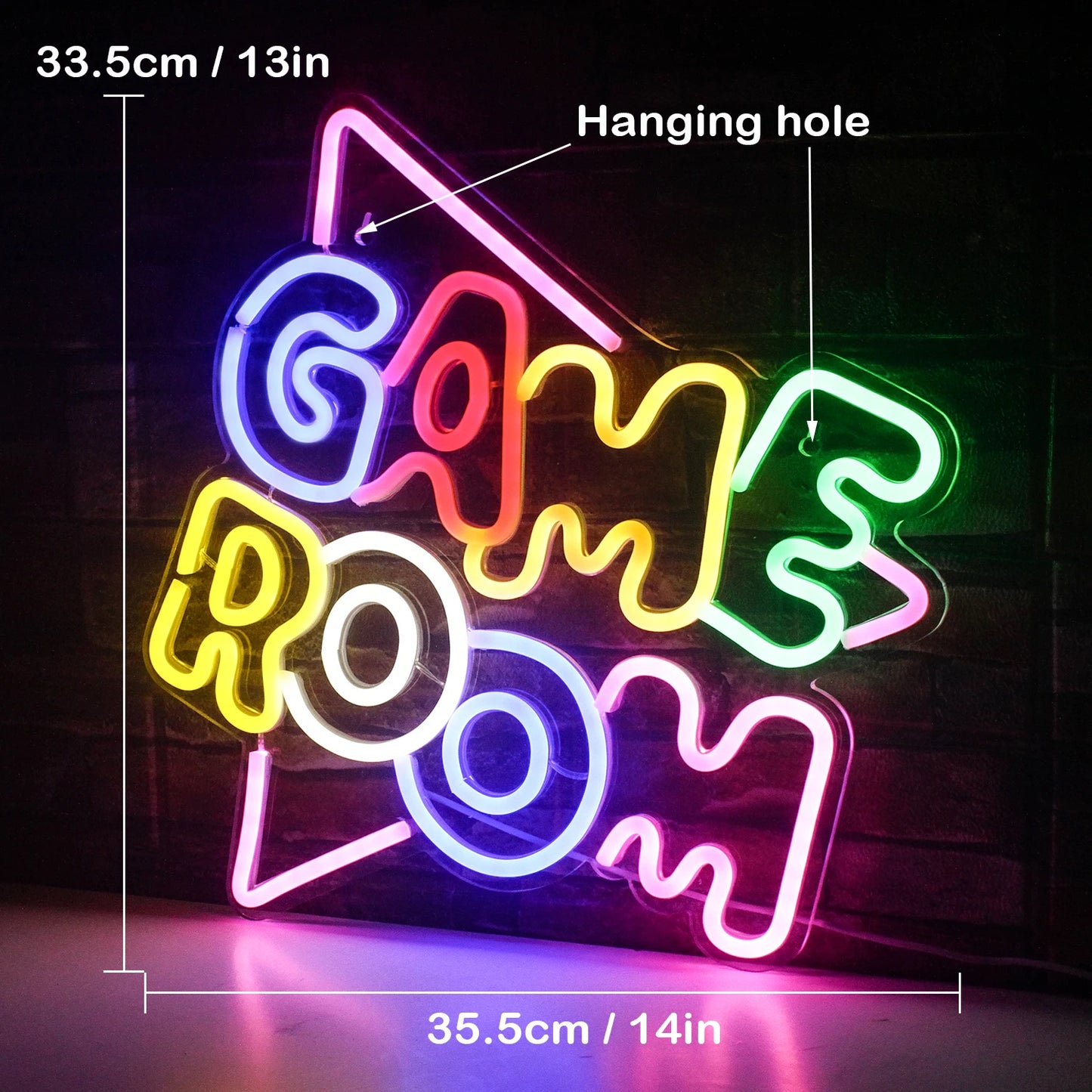 Game Room Neon Sign Led Lights Up Sign Home Gaming Lighting For Men Cave Game Room Party Birthday Bedroom Decoration Light Gifts