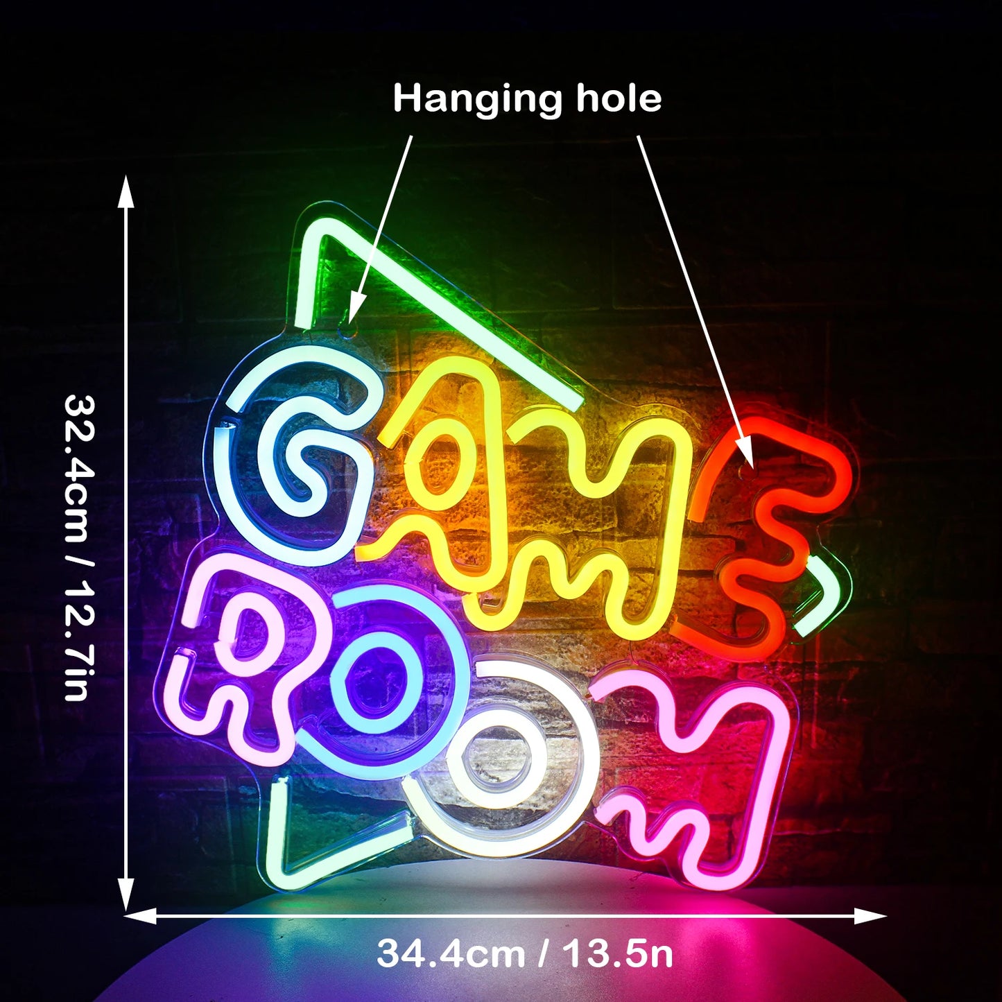 Game Room Neon Sign Led Lights Up Sign Home Gaming Lighting For Men Cave Game Room Party Birthday Bedroom Decoration Light Gifts