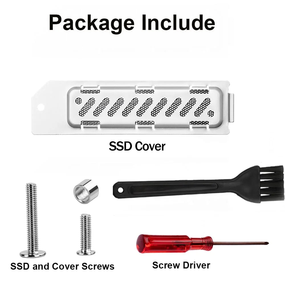For PS5 Slim/Pro Console SSD Heatsink Dust Cover M.2 SSD Extension Slot Heat Dissipation Breathable Hole Aluminum Heat Case