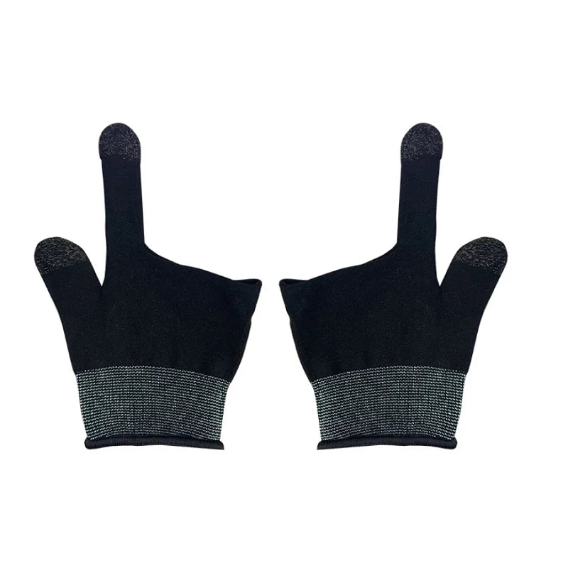 Mobile Game Silver Fiber Fingertip Glove Sweatproof Anti-slip Touch Screen Gaming Finger Sleeve Breathable Finger Cover for PUBG