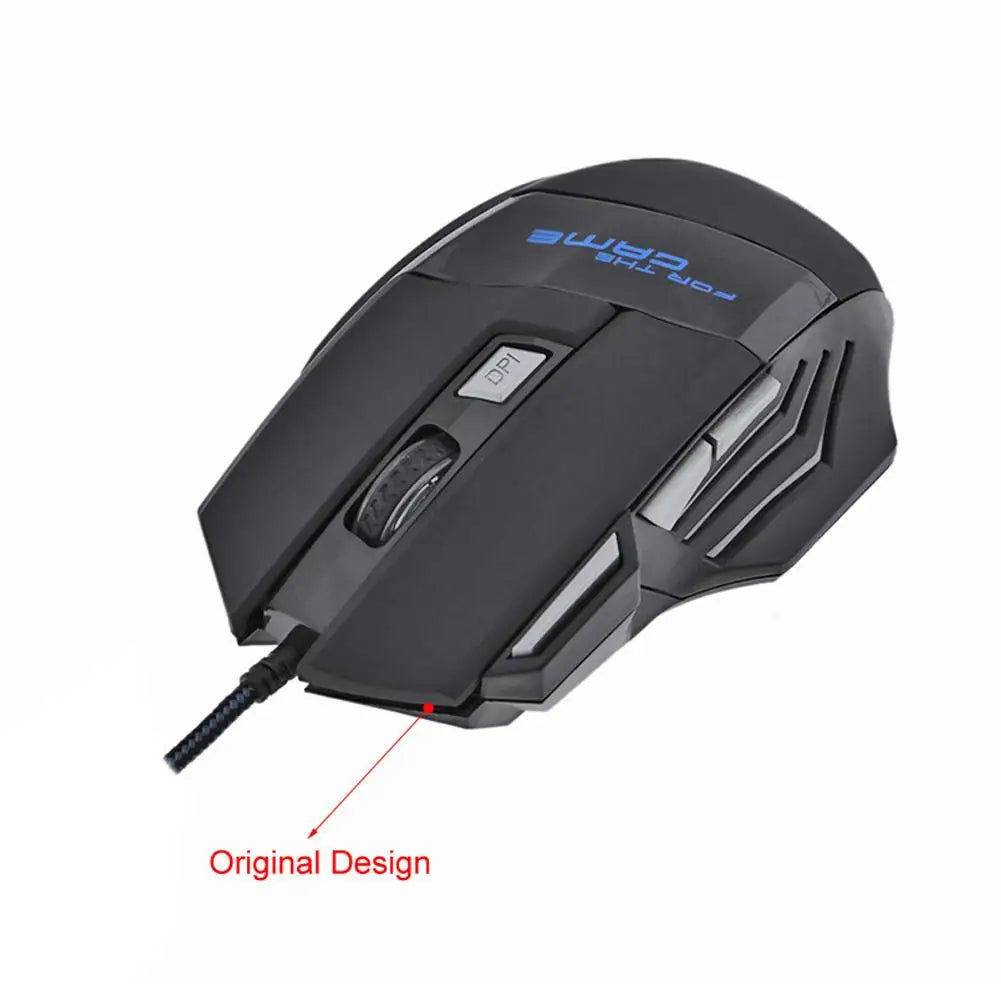 USB Wired Gaming Mouse 7-Color Backlight 5500 DPI Adjustable Optical Mice Ergonomic Computer Mouse for Desktop Laptop PC Gamer