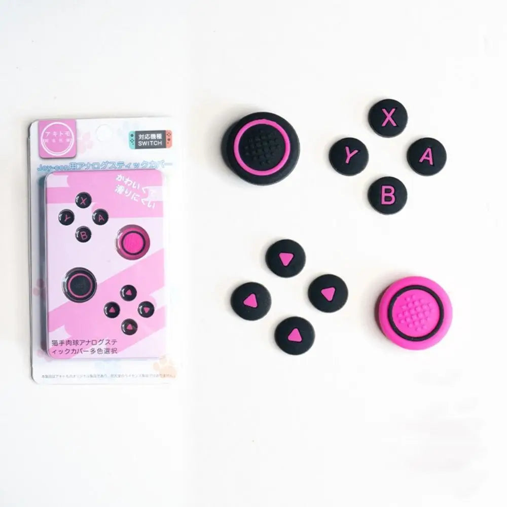 Fashion Silicone D-pad Cross Button Colourful Durable Skin Case Soft ABXY Key Sticker for Switch Oled NS Joy-con
