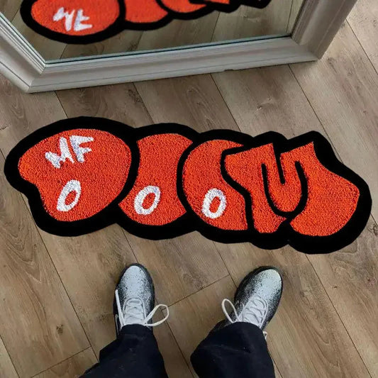 Creative English Rugs for Bedroom Thick Plush MF DOOM Floor Mat Fashion Irregular Living Room Decoration Carpet Fluffy Soft Rug