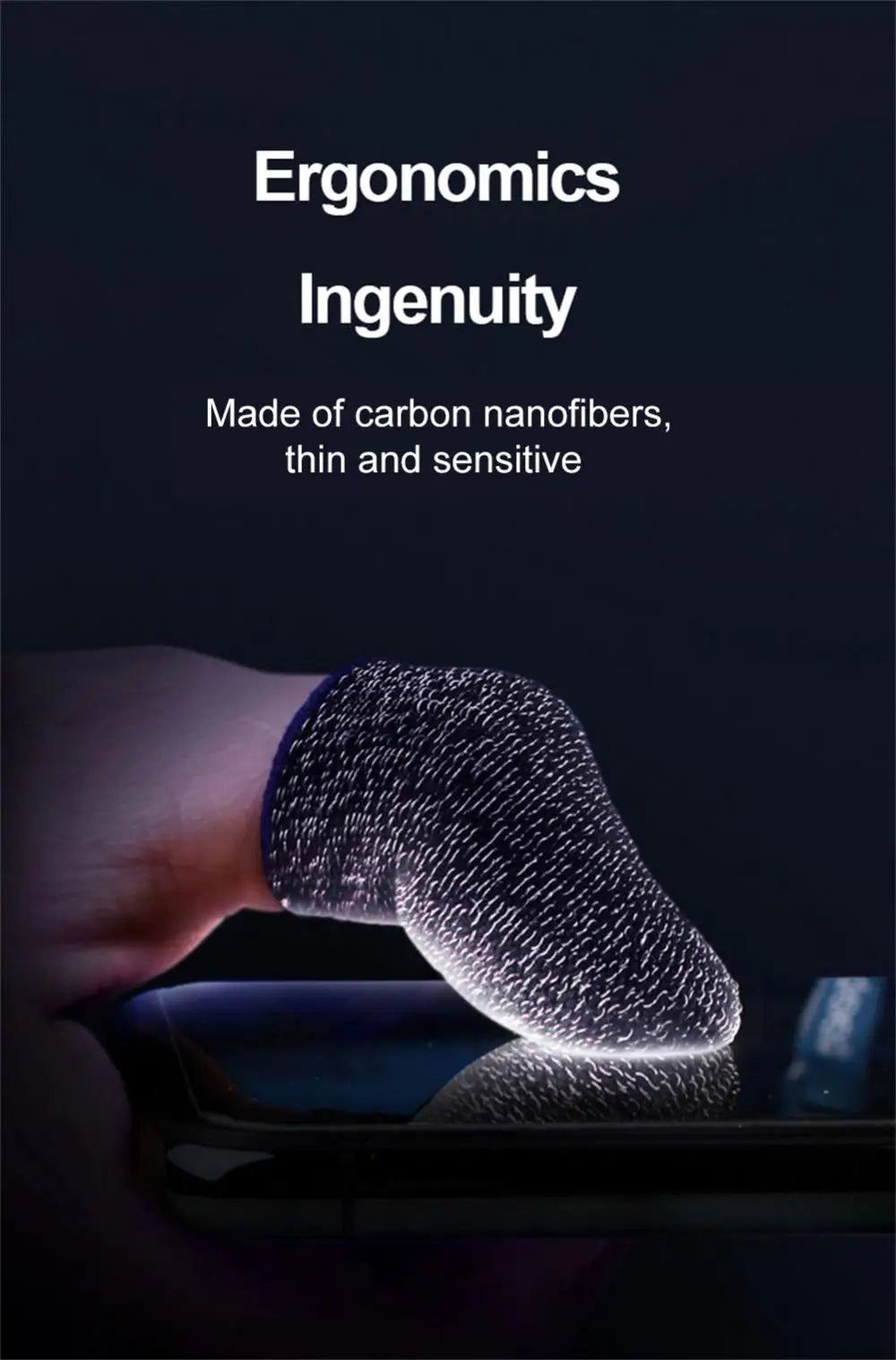 Gaming Finger Sleeve Breathable Fingertips For PUBG Games Anti-Sweat Touch Screen Finger Cots Cover Sensitive Mobile Touch Glove