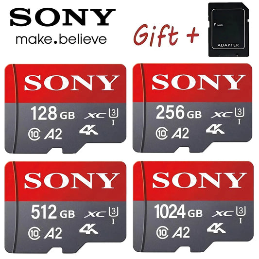 Sony 100% Original Class 10 A1 Memory Card 1TB 512GB 256GB 128GB 64GB SDXC V30 U3 SDHC V10 U1 Micro SD Card Flash Micro Sd