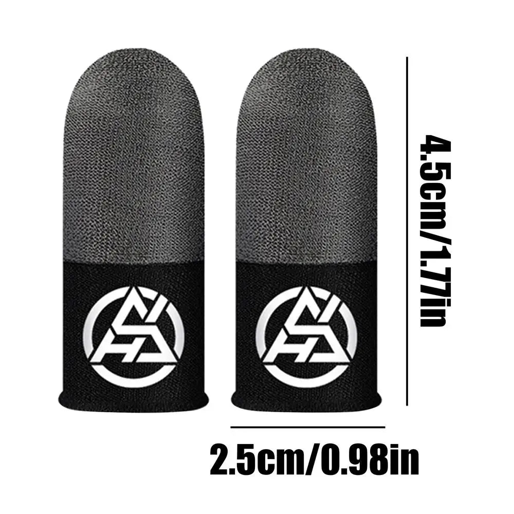 2 Pcs Mobile Game Fingertip Gloves Breathable Sweatproof Touch Screen Gaming Finger Sleeves Mobile Touch Glove For Gamer