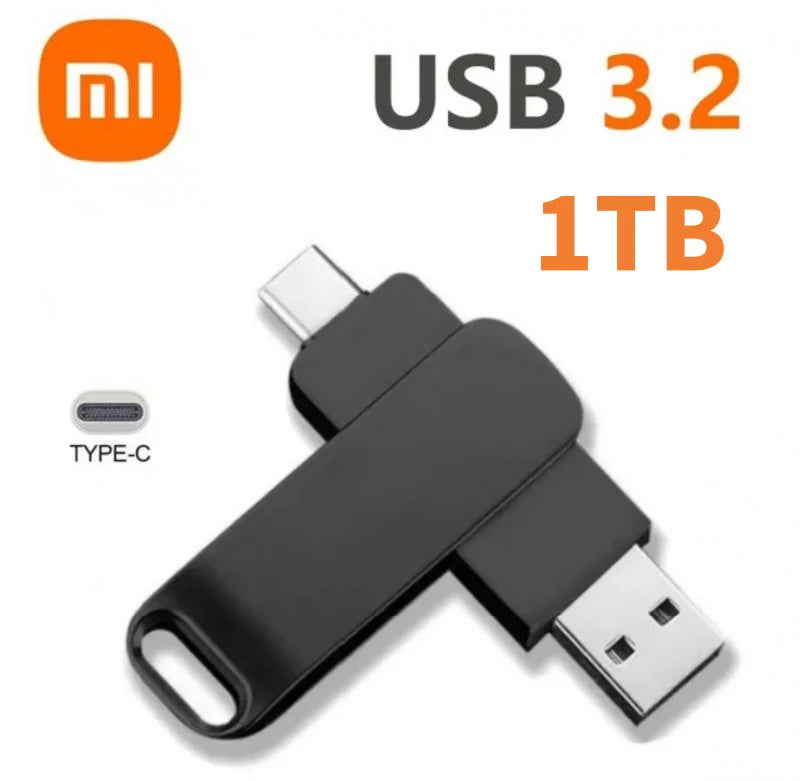 Xiaomi 3.2 U Disk Flash Drives USB16TB High Speed Metal Transfer High Capacity Drive Type C Portable Memory Waterproof  Stick