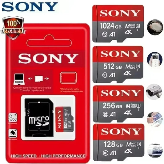 Ultra SONY Micro SD/TF 1TB Flash Memory Card128GB 256GB 32GB 64GB MicroSD U3 A2 TF Flash Card for Xiaomi Phone Camera table PC