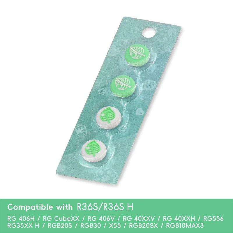 Data Frog 4pc Thumb Stick Grip Cap for R36S RGB30 Retro Handheld Switch Oled NS Lite Joy Con Controller Cover Protector