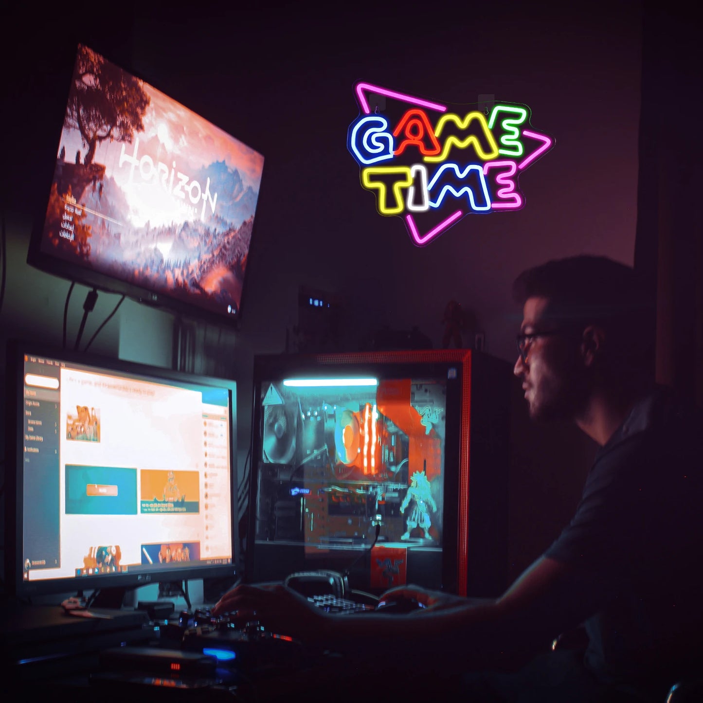 Game Room Neon Sign Led Lights Up Sign Home Gaming Lighting For Men Cave Game Room Party Birthday Bedroom Decoration Light Gifts