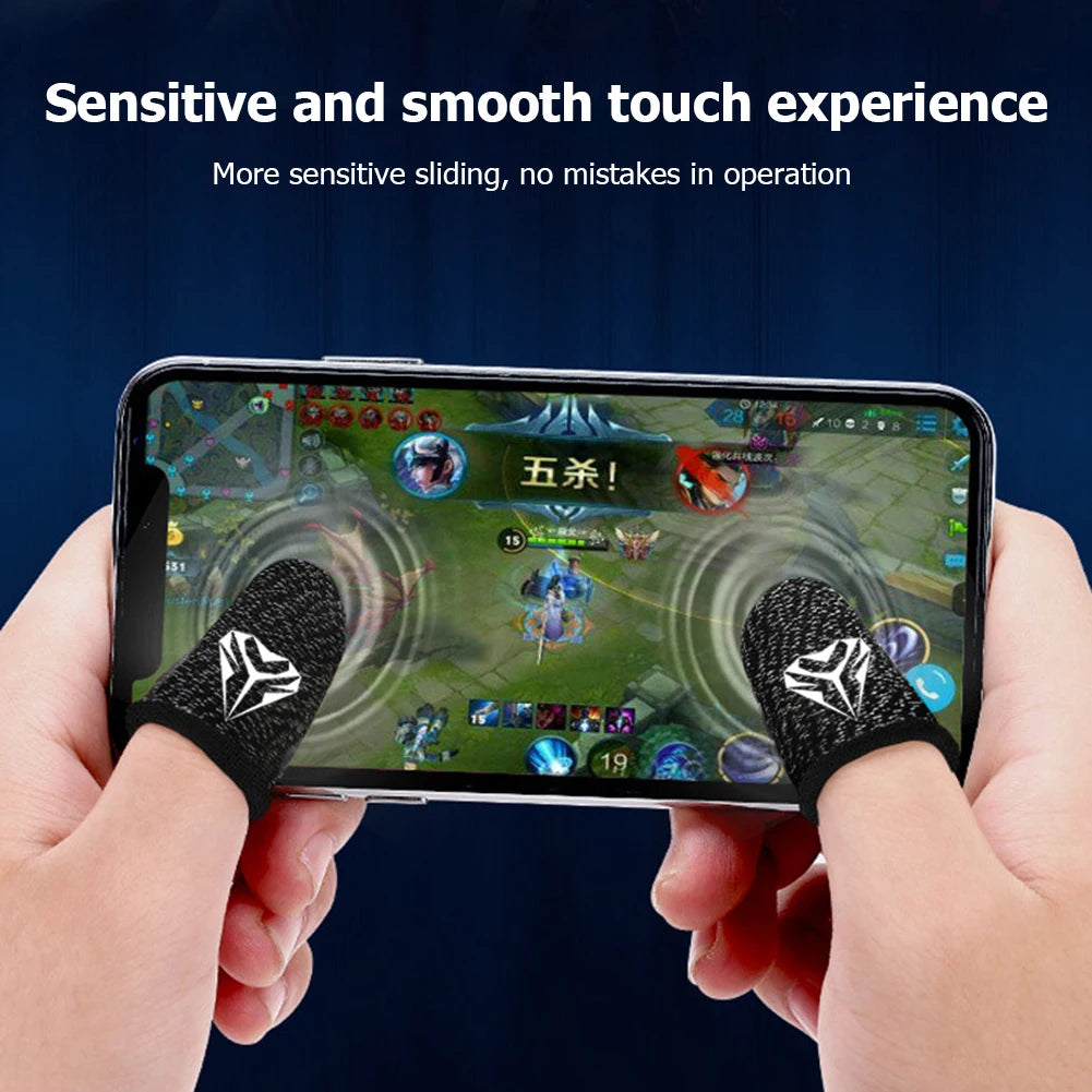 1-5Pairs Mobile Game Fingertip Gloves Sweatproof Anti-slip Gaming Finger Sleeve  for PUBG Breathable Fingertip Cover Thumb Glove