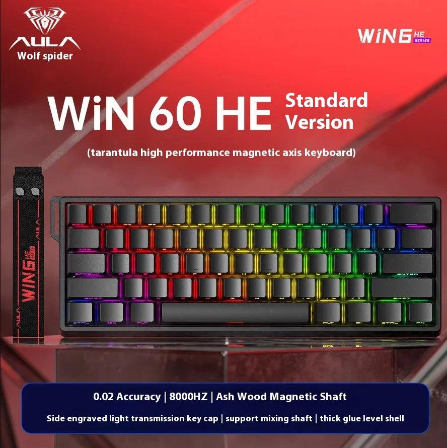 Aula Win60 Win68 He Magnetic Switch Keyboards 8K Gaming Mechanical Keyboard Wired Esports RGB Light Hot-Swap For Pc Gamer Gift