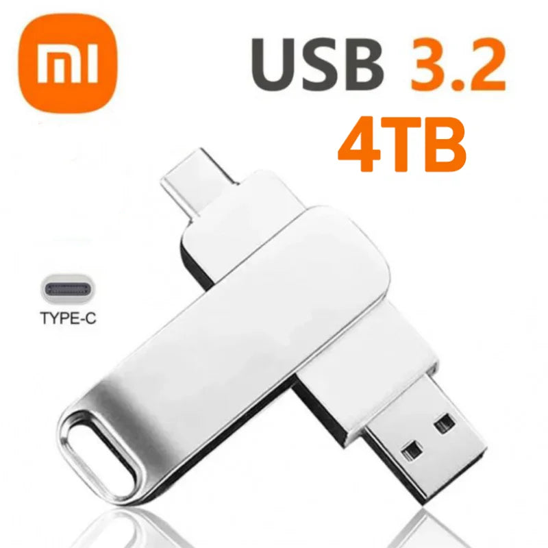 Xiaomi 3.2 U Disk Flash Drives USB16TB High Speed Metal Transfer High Capacity Drive Type C Portable Memory Waterproof  Stick