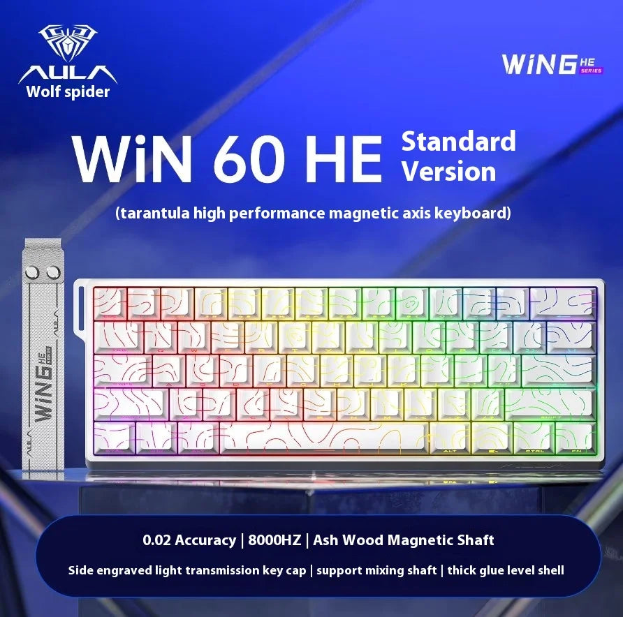 Aula Win60 Win68 He Magnetic Switch Keyboards 8K Gaming Mechanical Keyboard Wired Esports RGB Light Hot-Swap For Pc Gamer Gift