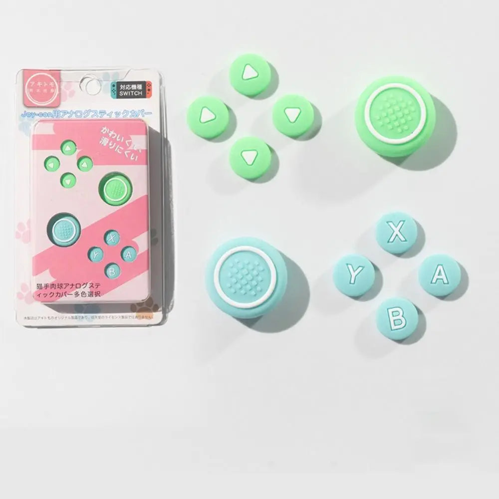 Fashion Silicone D-pad Cross Button Colourful Durable Skin Case Soft ABXY Key Sticker for Switch Oled NS Joy-con