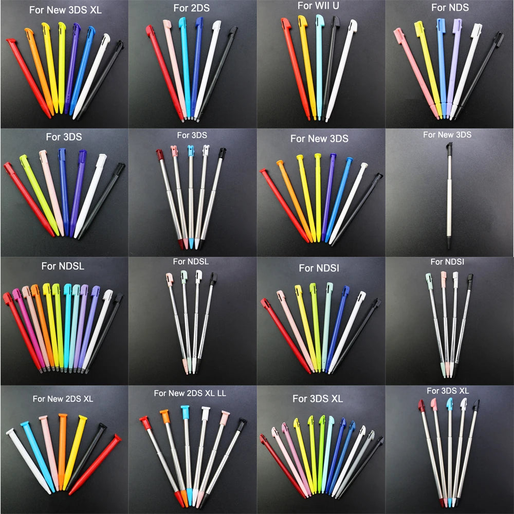 3PCS Plastic Stylus Touch Screen Metal Telescopic Stylus Pen for Nintendo 3DS XLNDSI NDSL NDS New 2DS XL LL 2DS 3DS