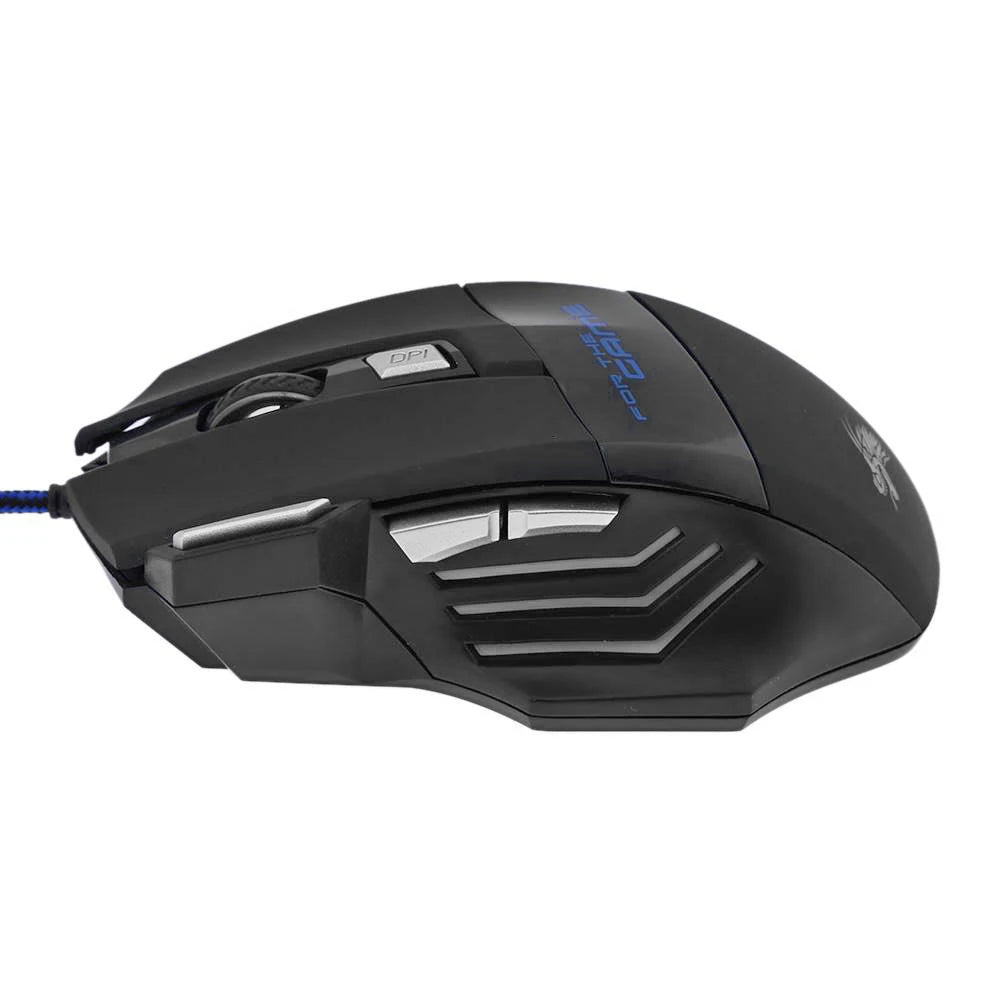 USB Wired Gaming Mouse 7-Color Backlight 5500 DPI Adjustable Optical Mice Ergonomic Computer Mouse for Desktop Laptop PC Gamer