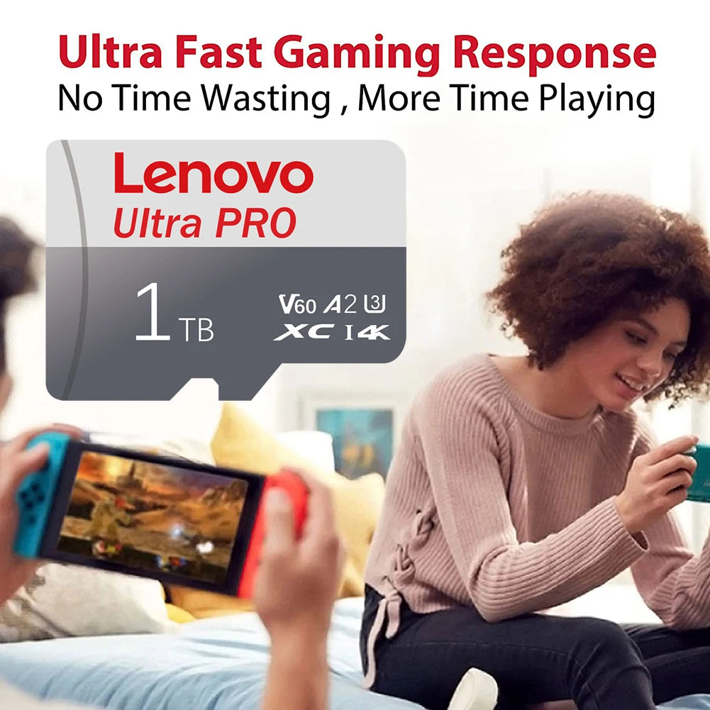 Lenovo Micro SD Card Extreme microSDXC Memory Card UHS-I A2 U3 4K Video High Speed MicroSD Card for Camera GoPro DJI Nintendo