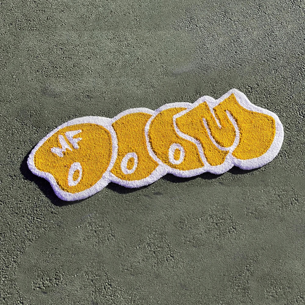 Creative English Rugs for Bedroom Thick Plush MF DOOM Floor Mat Fashion Irregular Living Room Decoration Carpet Fluffy Soft Rug