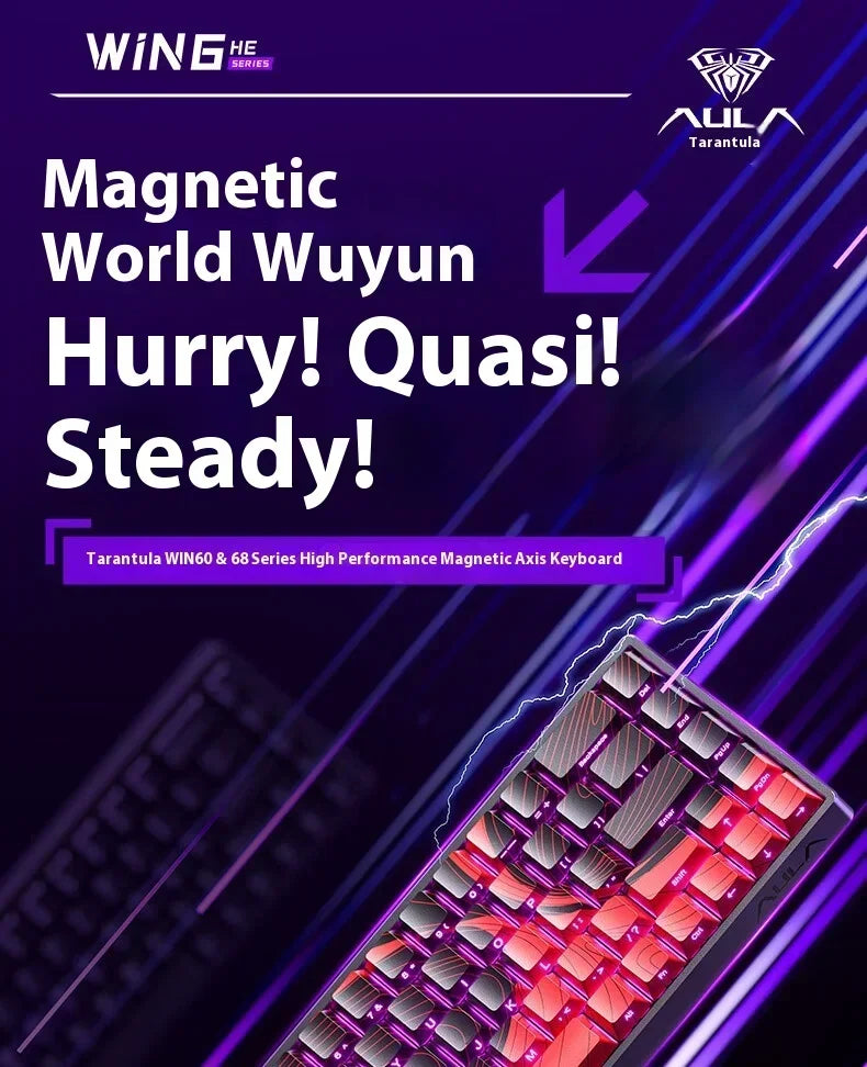 Aula Win60 Win68 He Magnetic Switch Keyboards 8K Gaming Mechanical Keyboard Wired Esports RGB Light Hot-Swap For Pc Gamer Gift