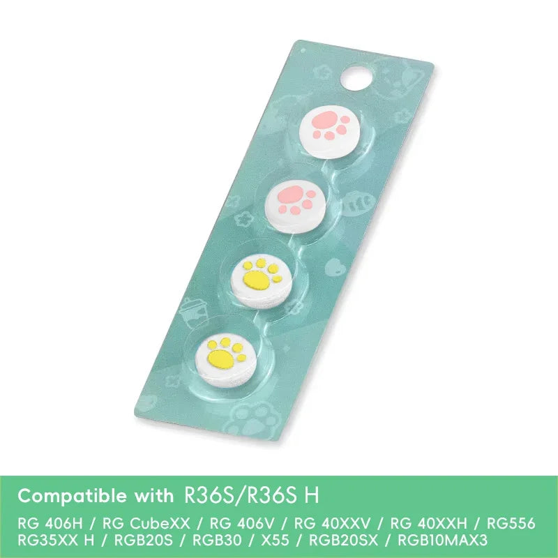 Data Frog 4pc Thumb Stick Grip Cap for R36S RGB30 Retro Handheld Switch Oled NS Lite Joy Con Controller Cover Protector