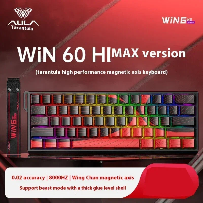 Aula Win60 Win68 He Magnetic Switch Keyboards 8K Gaming Mechanical Keyboard Wired Esports RGB Light Hot-Swap For Pc Gamer Gift