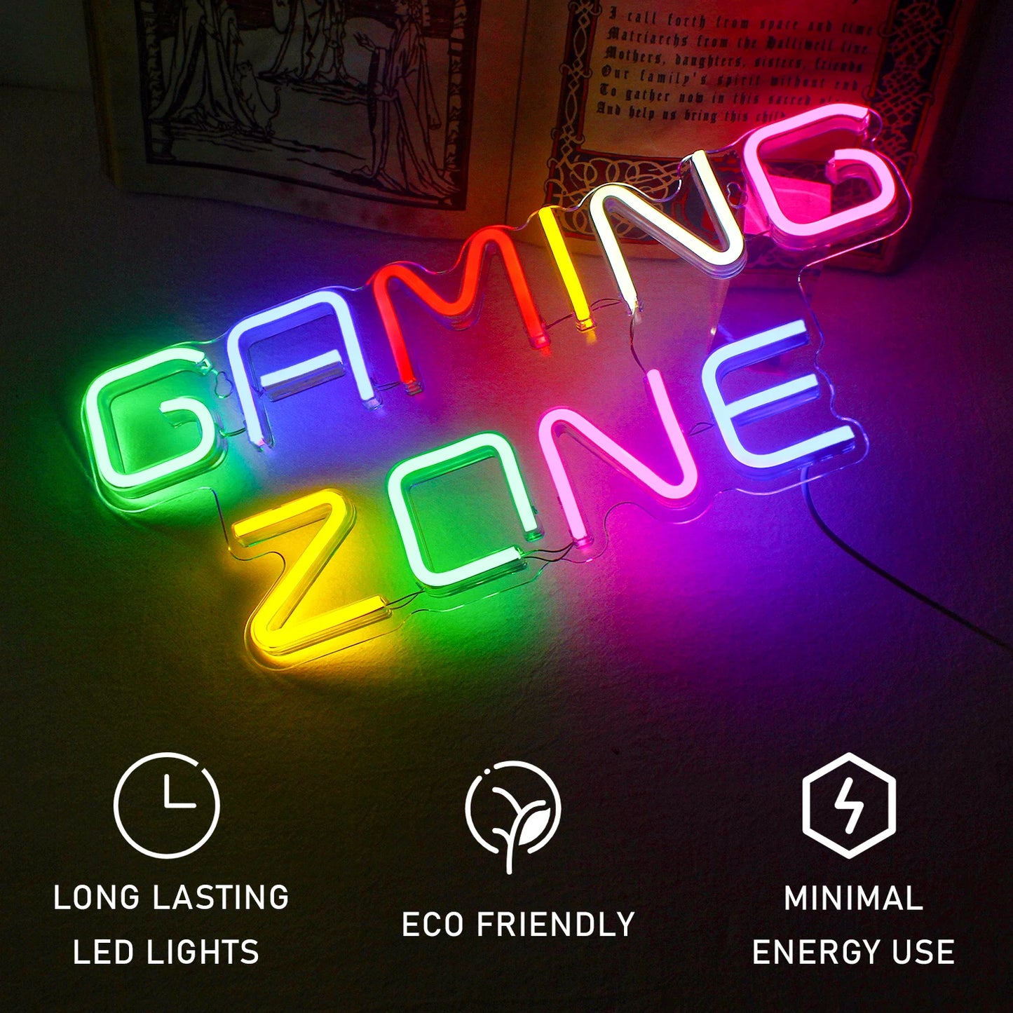 Game Room Neon Sign Led Lights Up Sign Home Gaming Lighting For Men Cave Game Room Party Birthday Bedroom Decoration Light Gifts