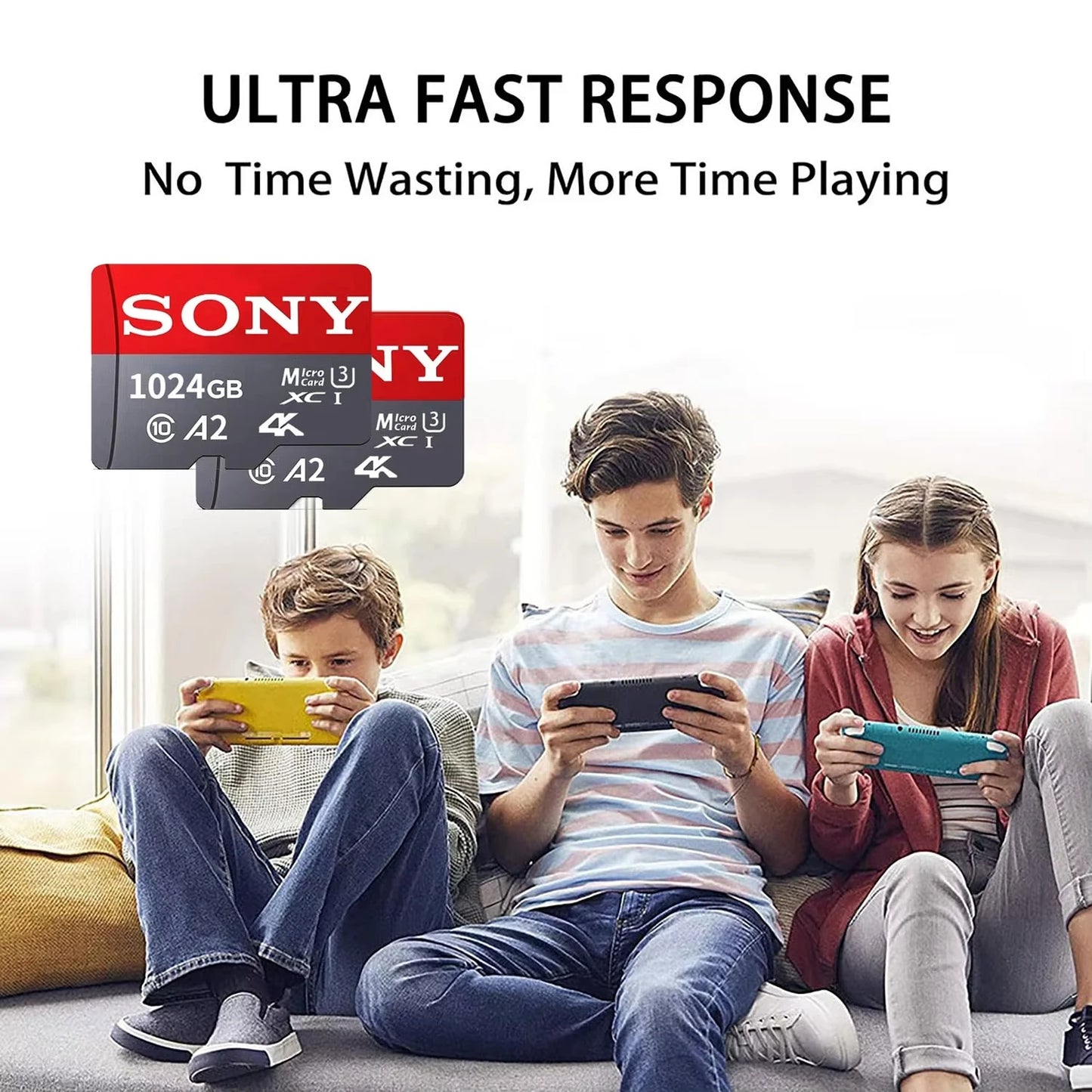 Sony Memory Card 1TB 512GB Micro SD TF 128GB 256GB U3 A2 Micro SD 64GB 170Mb Reading Speed Class 10 Flash Micro Card For Phone