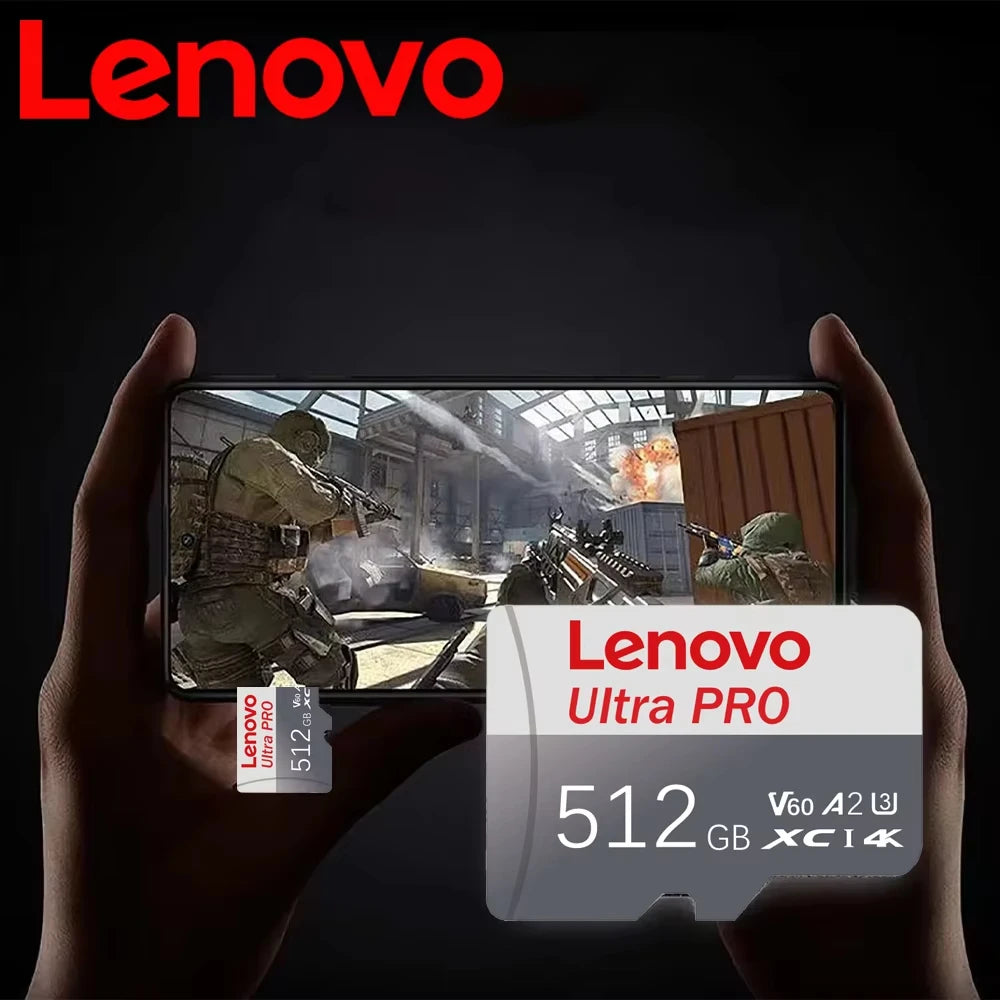Lenovo High Speed Micro SD 2TB 1TB 512GB 256GB Memory Card UP TO 100MB/s U3 128GB TF Card for USB Card Reader Adapter Micro sd