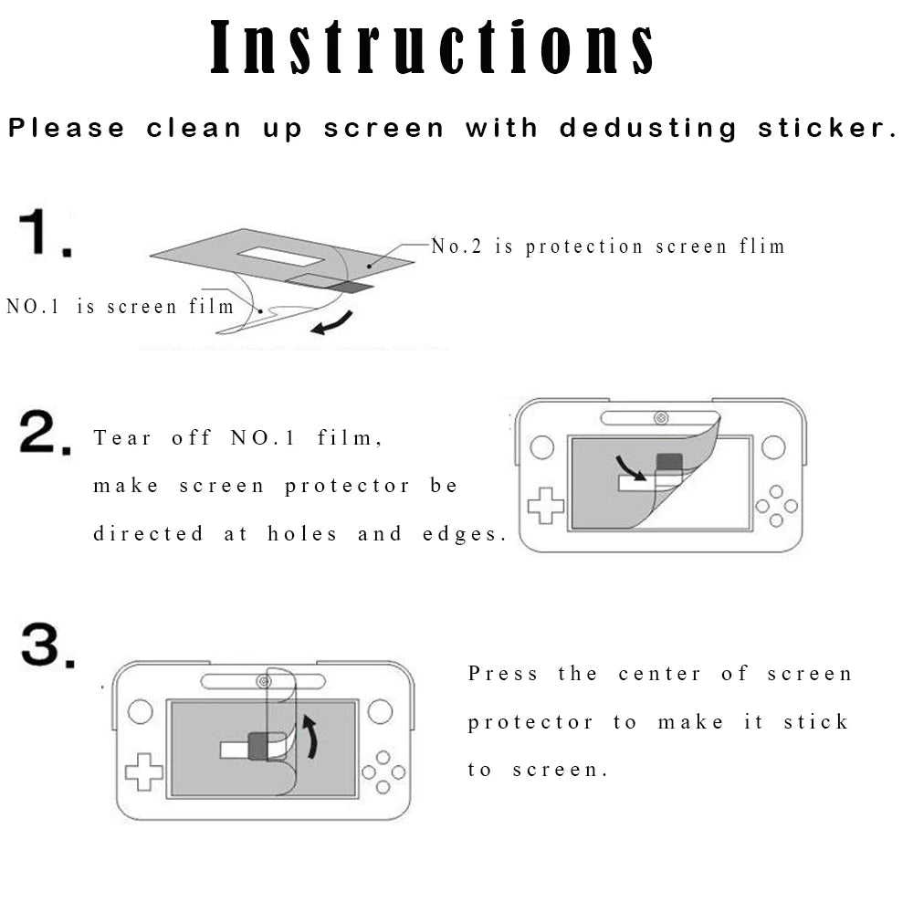 Protective Glass For Wii U Gamepad Tempered Glass Screen ProtectorFor Wii U Glass Accessories Screen Film