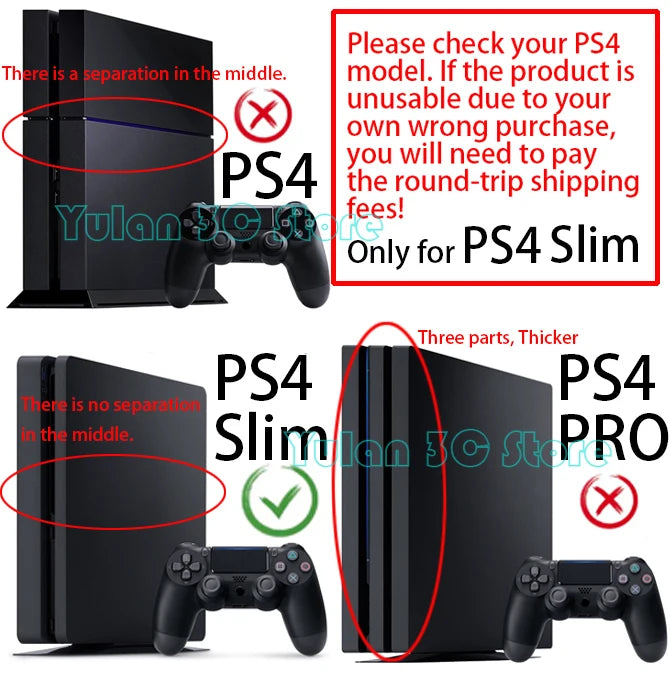 PS4 Slim Vertical Stand with Cooler Cooling Fan Controller Charger Charging Dock Station Play Station 4 PS 4 S Games Accessories