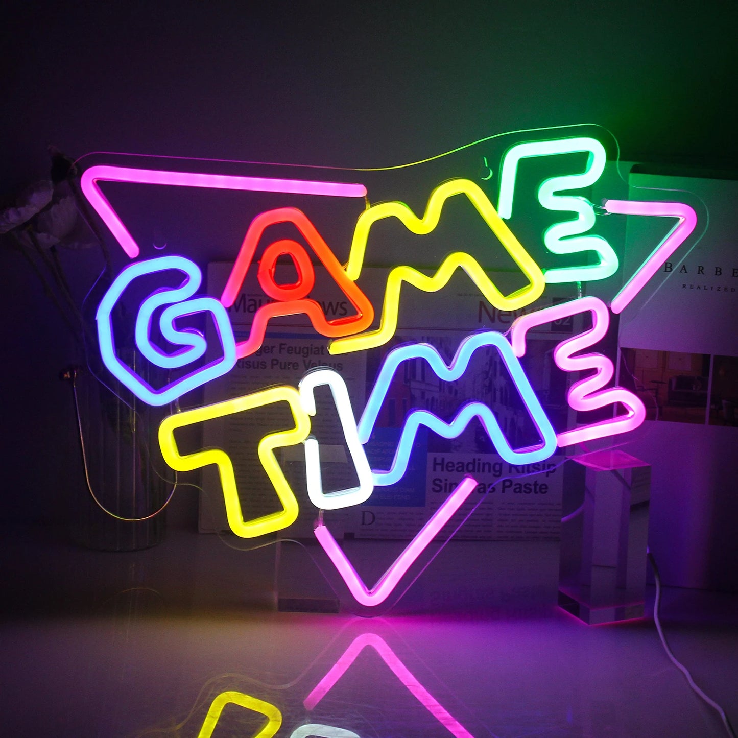 Game Room Neon Sign Led Lights Up Sign Home Gaming Lighting For Men Cave Game Room Party Birthday Bedroom Decoration Light Gifts