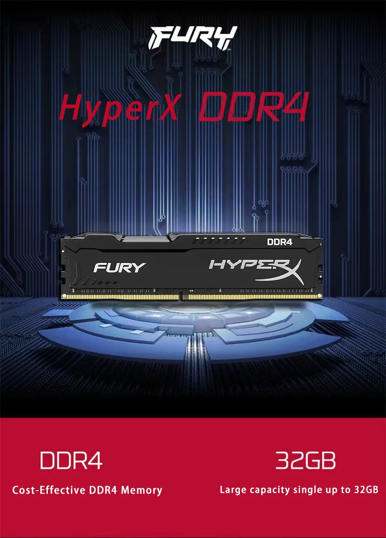 HyperX DDR4 Ram 8GB 16GB 32GB 3600MHz 3200MHz 2666MHz 2400MHz 2133MHz DRAM DIMM Memory 288pin White Ram 8GB 16GB 32GB 3600MHz