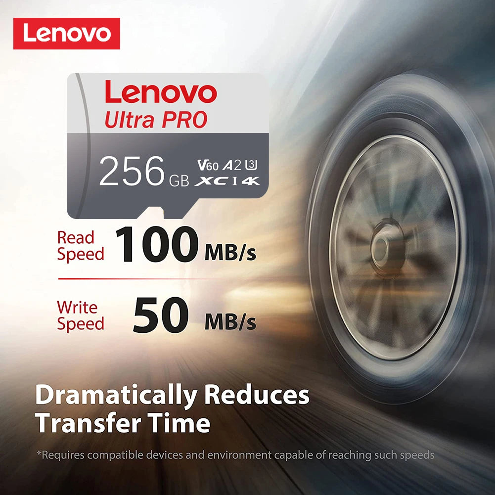 Lenovo Micro SD Card Extreme microSDXC Memory Card UHS-I A2 U3 4K Video High Speed MicroSD Card for Camera GoPro DJI Nintendo