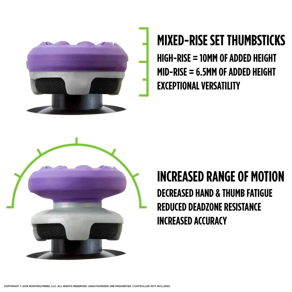 KontrolFreek FPS Freek Galaxy for PS4 High-Rise Analog Stick PS5 Controller | Performance Thumbsticks Game Joystick Silicone Cap