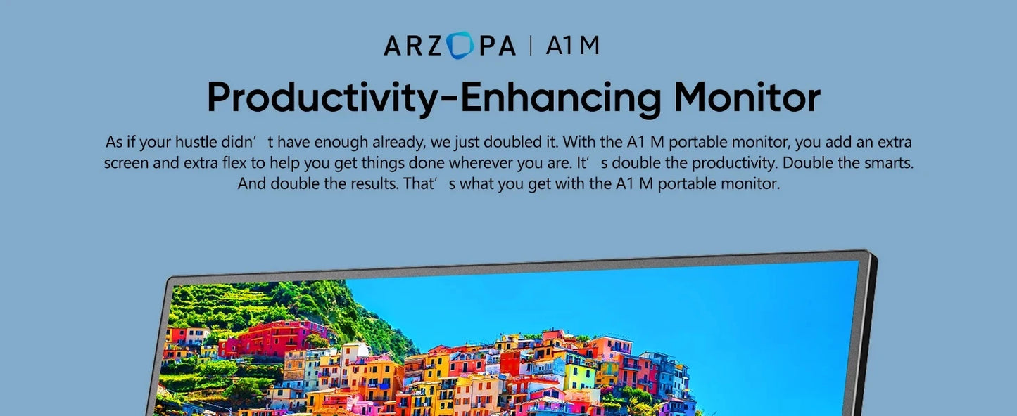 ARZOPA 17.3''1080P IPS Portable Gaming Monitor HDMI USB External Laptop Display Screen Kickstand for PC/Mac/Phone/Xbox/Switch/PS