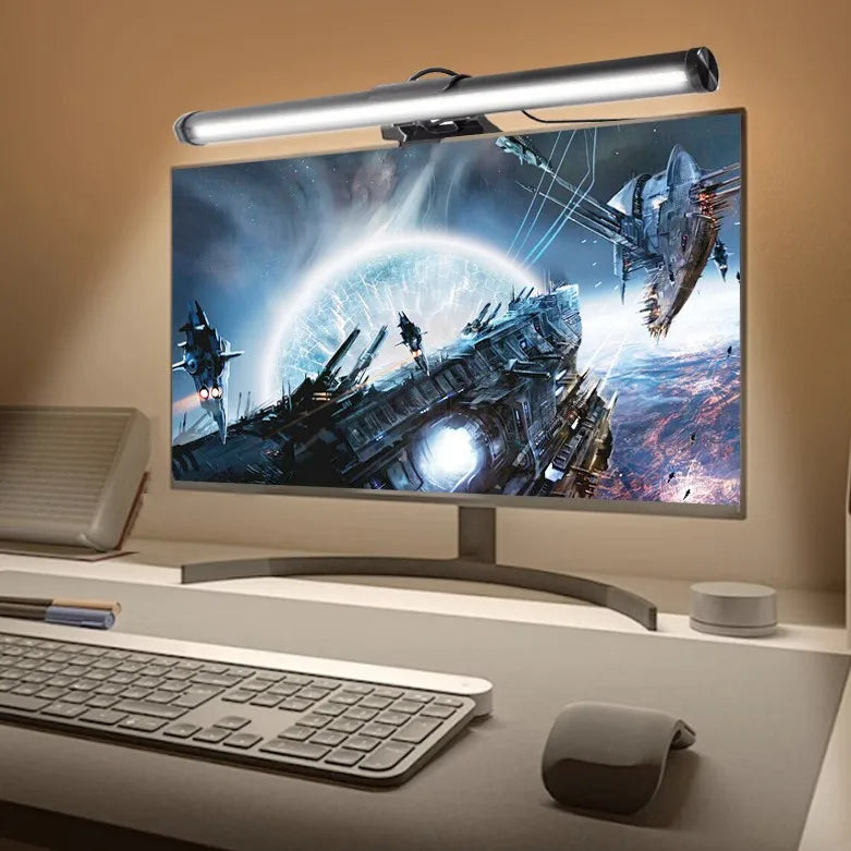 Monitor Light Bar LED Computer Screen Hanging Lights RGB Atmosphere Table Lamp for Work Study Read Gaming Stepless Dimmable