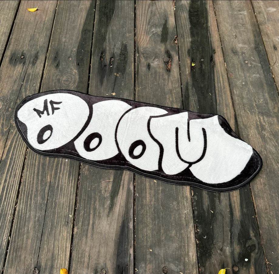 Creative English Rugs for Bedroom Thick Plush MF DOOM Floor Mat Fashion Irregular Living Room Decoration Carpet Fluffy Soft Rug