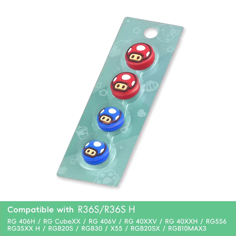 Data Frog 4pc Thumb Stick Grip Cap for R36S RGB30 Retro Handheld Switch Oled NS Lite Joy Con Controller Cover Protector