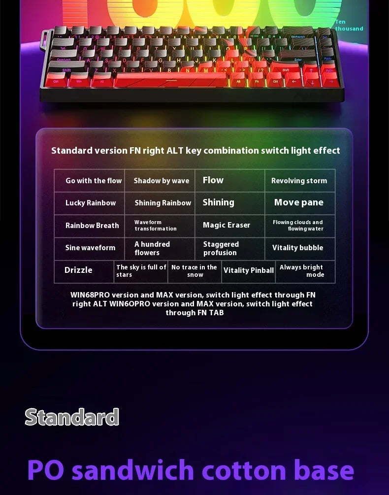 Aula Win60 Win68 He Magnetic Switch Keyboards 8K Gaming Mechanical Keyboard Wired Esports RGB Light Hot-Swap For Pc Gamer Gift