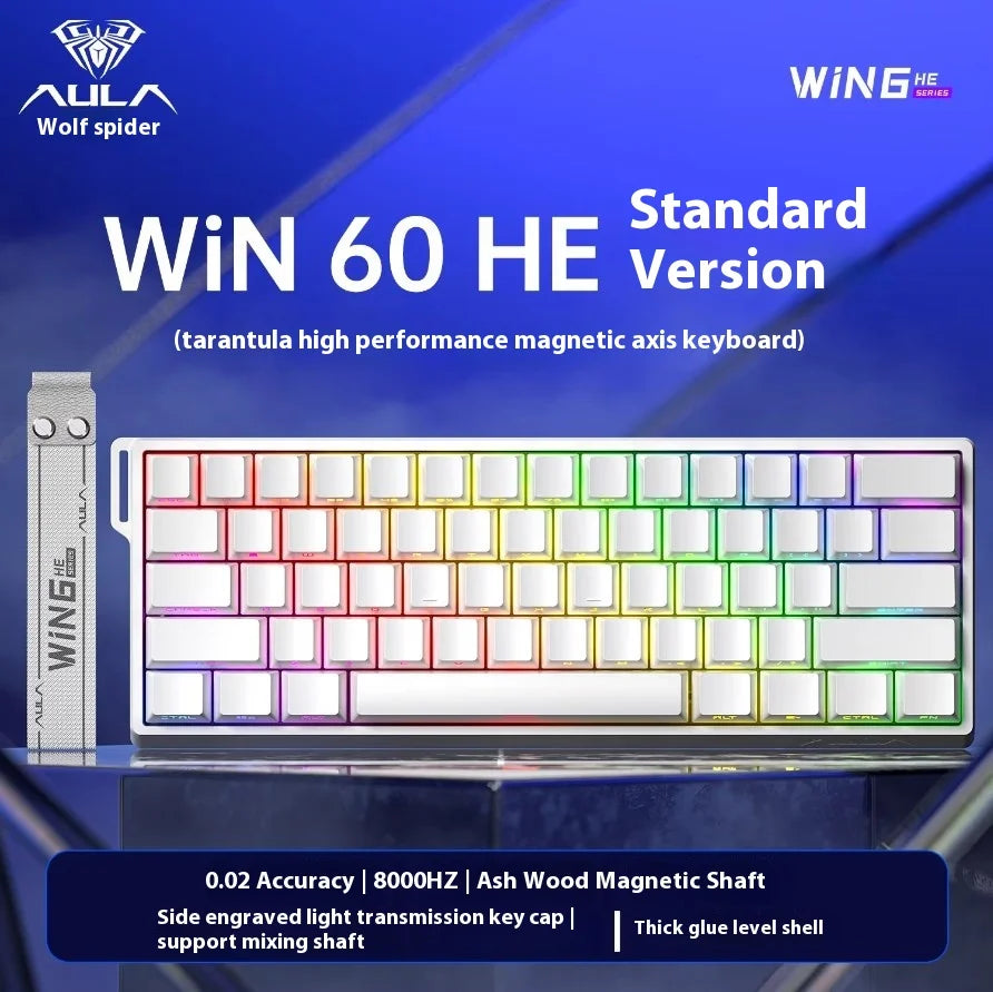 Aula Win60 Win68 He Magnetic Switch Keyboards 8K Gaming Mechanical Keyboard Wired Esports RGB Light Hot-Swap For Pc Gamer Gift