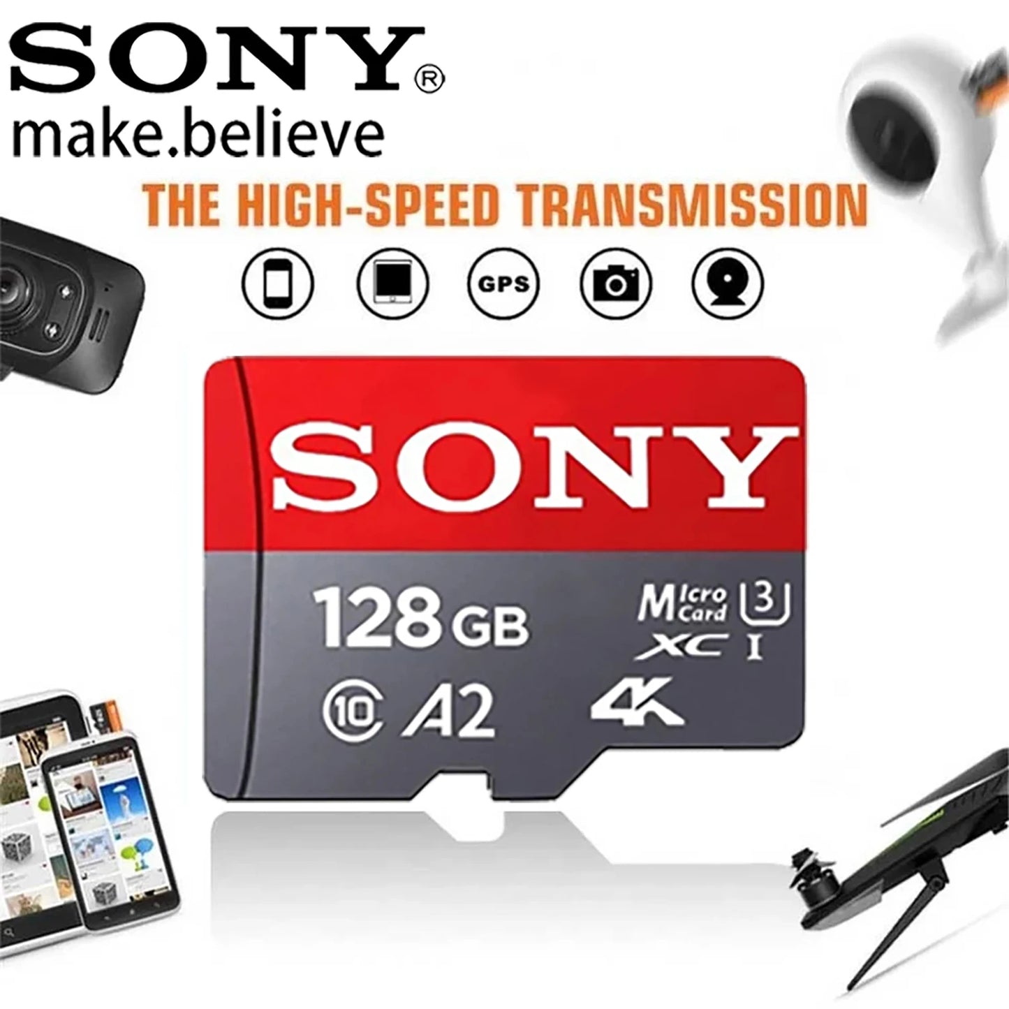 Sony Memory Card 1TB 512GB Micro SD TF 128GB 256GB U3 A2 Micro SD 64GB 170Mb Reading Speed Class 10 Flash Micro Card For Phone