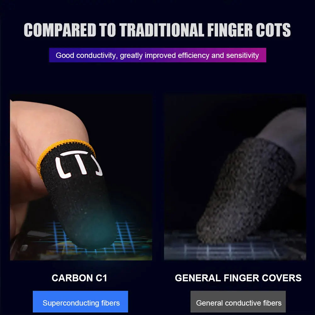 100-10PCS Finger Cover Game Controller For PUBG Sweatproof Anti-slip Fingertip Cover Thumb Gloves For Mobile Game