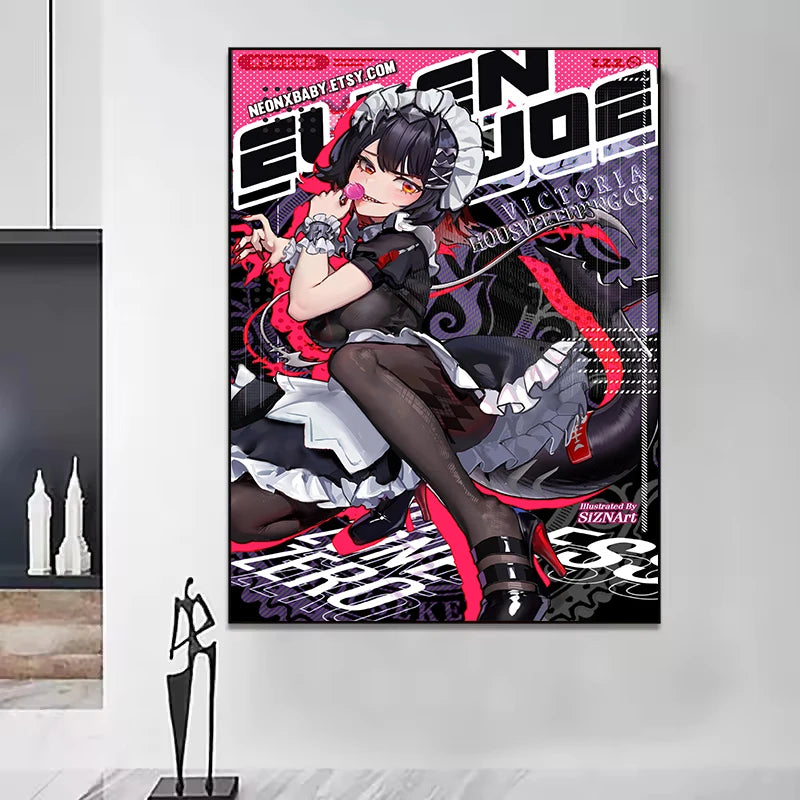 Hot Game Zenless Zone Zero Posters Ellen Joe Nicole Demara Canvas Printing Wall Art Picture for Gaming Room Home Decor Gifts