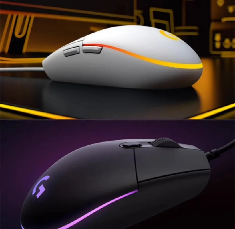 Logitech (G) G102 Gaming Mouse RGB Mouse Lightweight Design 200-8000DPI G102 Second Generation Ergonomic Mouse Computer Mouse