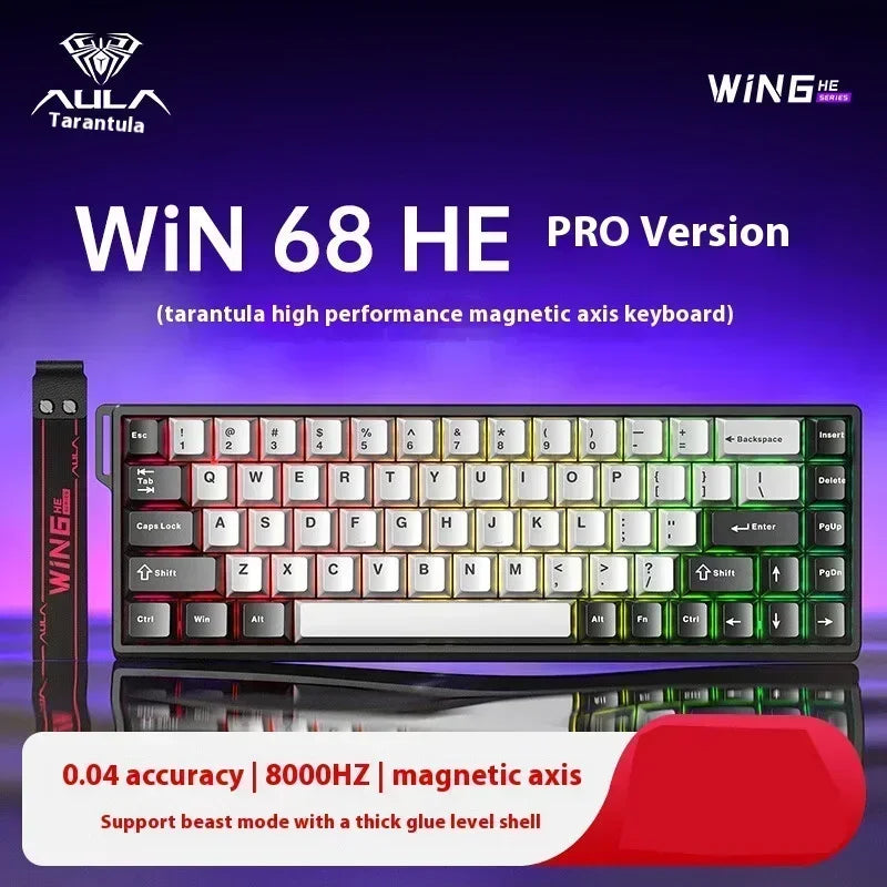 Aula Win60 Win68 He Magnetic Switch Keyboards 8K Gaming Mechanical Keyboard Wired Esports RGB Light Hot-Swap For Pc Gamer Gift