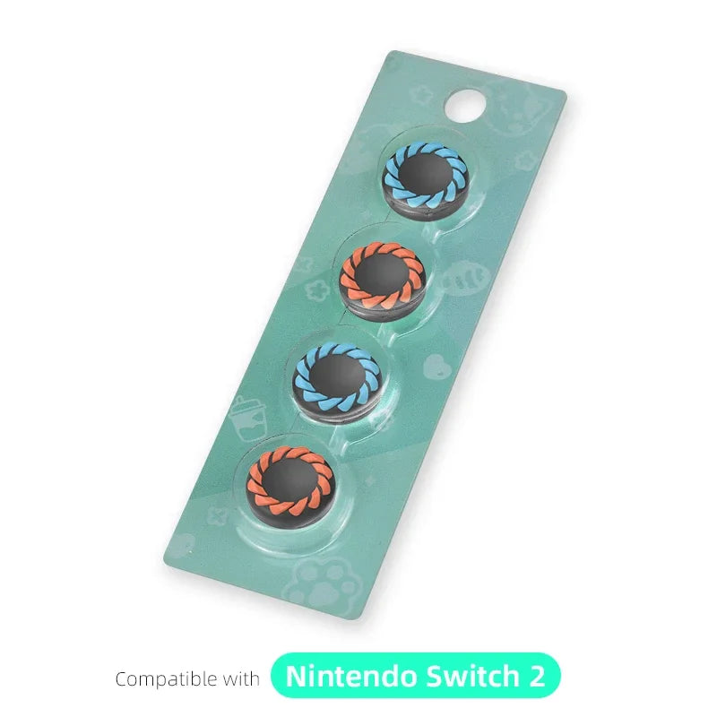 DATA FROG Silicone Thumb Grip Cap Protective Cover for Switch 2 Controllers, Anti-Slip Gamepad Accessories