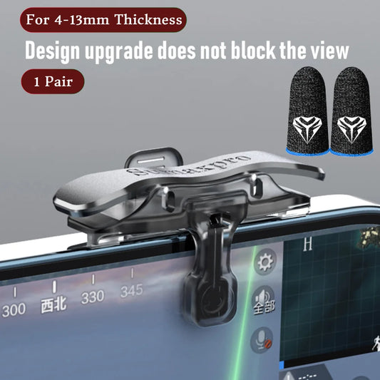 X8 Mobile Game Trigger 6 Finger Trigger Sensitive Shoot Phone Game Trigger L1 R1 Aim Keys Game Controller For PUBG Phone Gaming