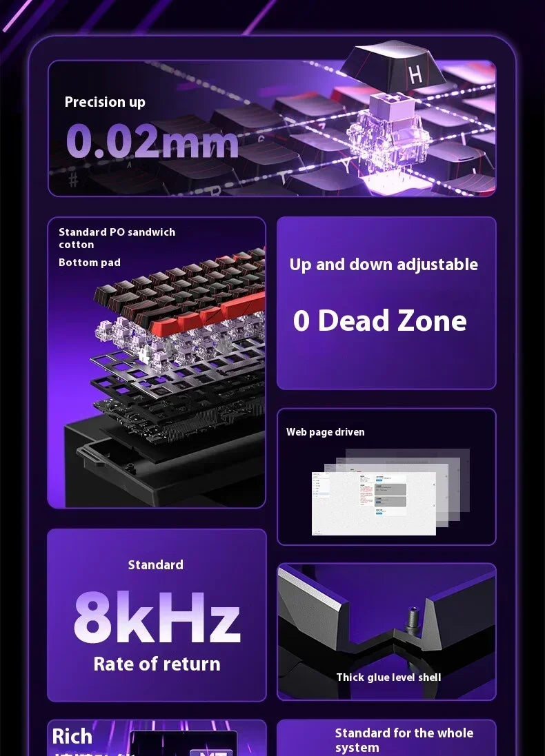 Aula Win60 Win68 He Magnetic Switch Keyboards 8K Gaming Mechanical Keyboard Wired Esports RGB Light Hot-Swap For Pc Gamer Gift